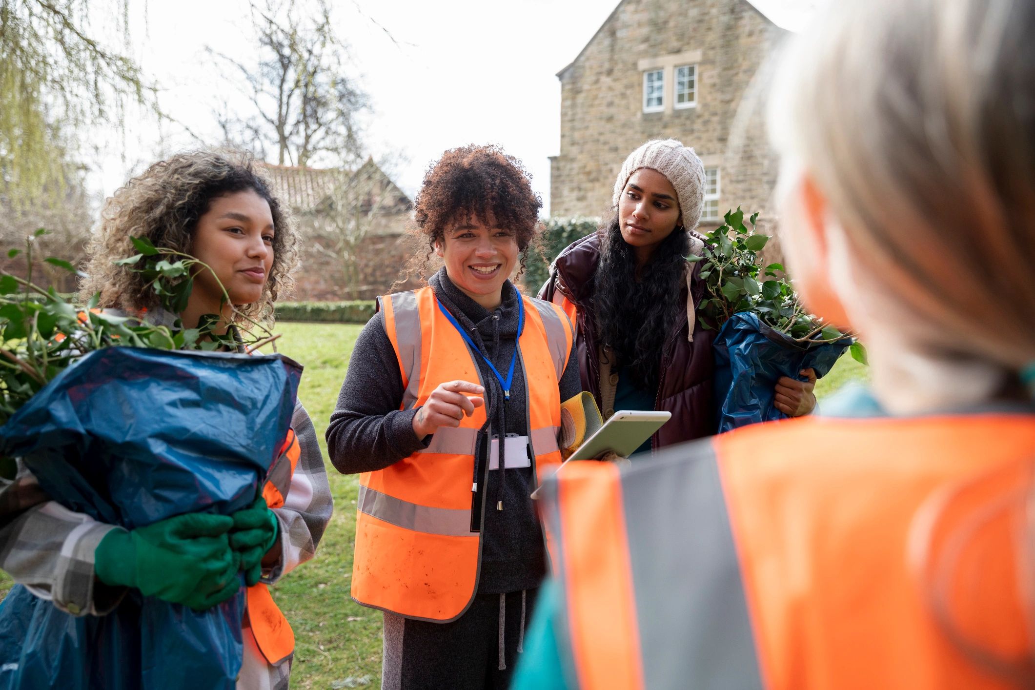 Community volunteers working together for a cause
